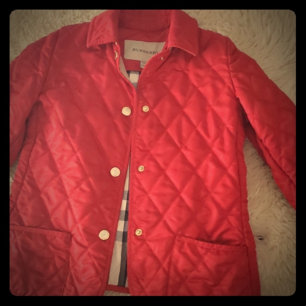 Red Burberry Coat